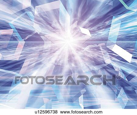 Cubes and Light, CG, 3D, Lens Flare View Large Illustration Stock Illustration - Cubes and Light, CG, 3D, Lens Flare. Fotosearch