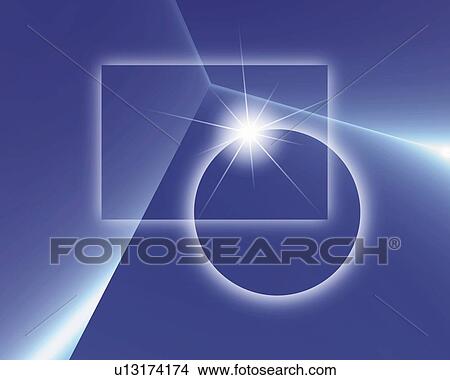 Stock Illustration - Light and Lines, CG, 3D, Lens Flare. Fotosearch