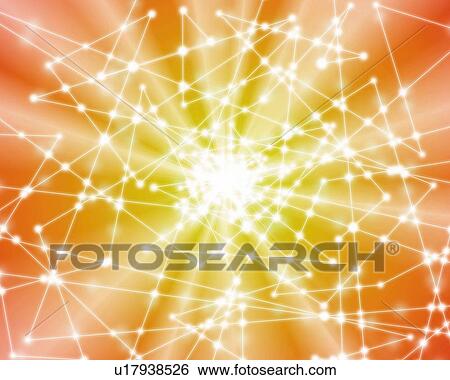 Stock Illustration - Lines and Lights, CG, 3D, Lens Flare. Fotosearch