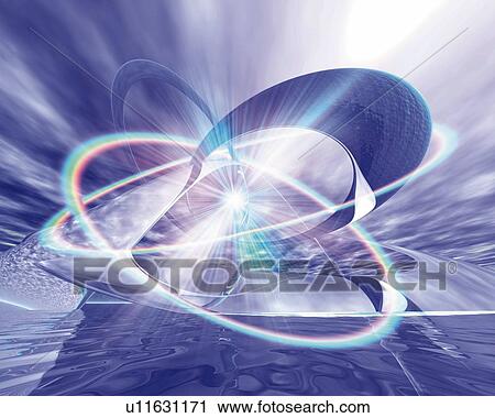 Clip Art - Rings and Light, CG, 3D, Lens Flare. Fotosearch