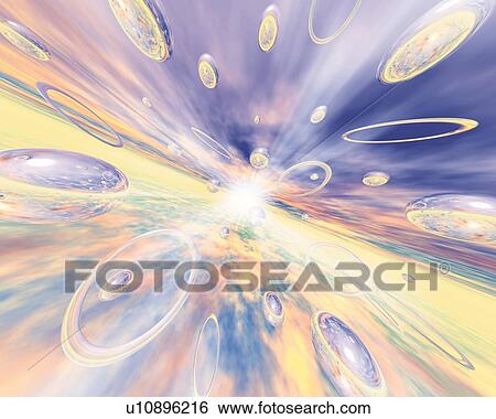 Spheres and Light, CG, 3D, Lens Flare View Large Illustration Stock Illustration - Spheres and Light, CG, 3D, Lens Flare. Fotosearch