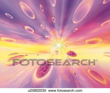 Spheres and Light, CG, 3D, Lens Flare, Long Exposure View Large Illustration Stock Illustration - Spheres and Light, CG, 3D, Lens Flare, Long Exposure. Fotosearch