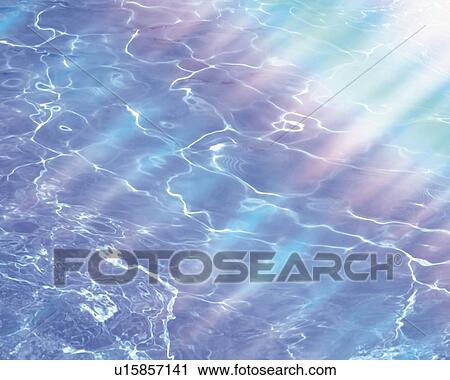 Water Surface, CG, 3D, Composite, Photography, High Angle View, Lens Flare View Large Illustration Clip Art - Water Surface, CG, 3D, Composite, Photography, High Angle View, Lens Flare. Fotosearch