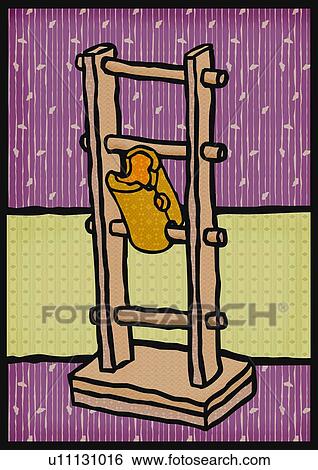 Japanese bamboo toy, front view View Large Illustration Stock Illustration - Japanese bamboo toy, front view. Fotosearch
