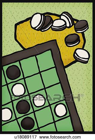 Othello, high angle view View Large Illustration Stock Illustration - Othello, high angle view. Fotosearch