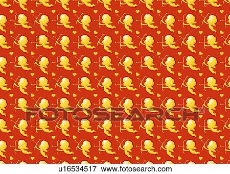 Angel Pattern, CG, Illustration View Large Illustration Stock Illustration - Angel Pattern, CG, Illustration. Fotosearch