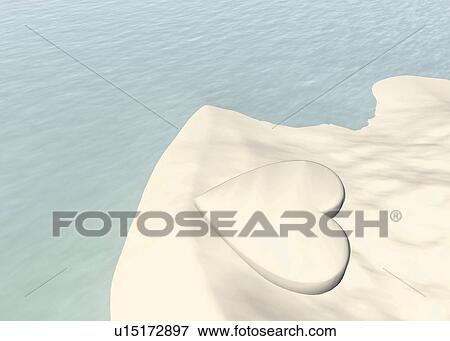 Heart, CG, 3D, Illustration, High Angle View View Large Illustration Stock Illustration - Heart, CG, 3D, Illustration, High Angle View. Fotosearch