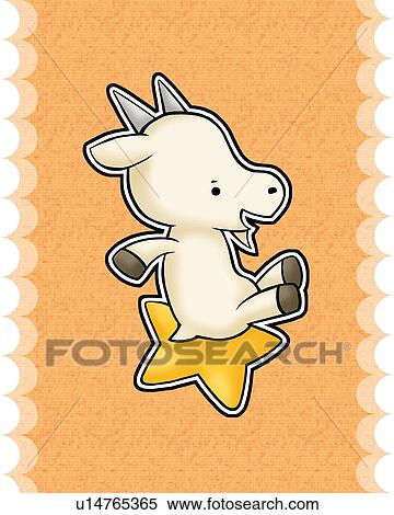 Image of Astrology sign, Capricorn, side view, orange background, cut out View Large Illustration Stock Illustration - Image of Astrology sign, Capricorn, side view, orange background, cut out. Fotosearch