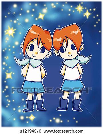 Image of Astrology sign, Gemini, front view, differential focus View Large Illustration Stock Illustration - Image of Astrology sign, Gemini, front view, differential focus. Fotosearch