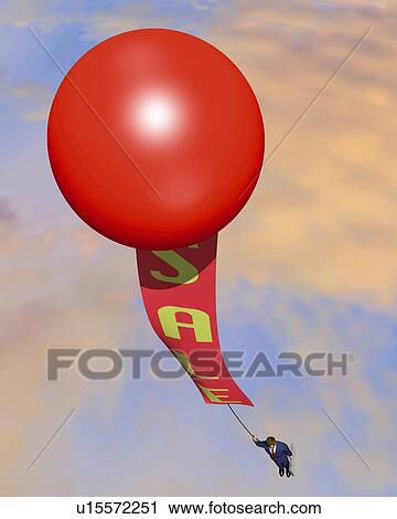 Clip Art - Balloon, CG, 3D, Illustration, High Angle View. Fotosearch