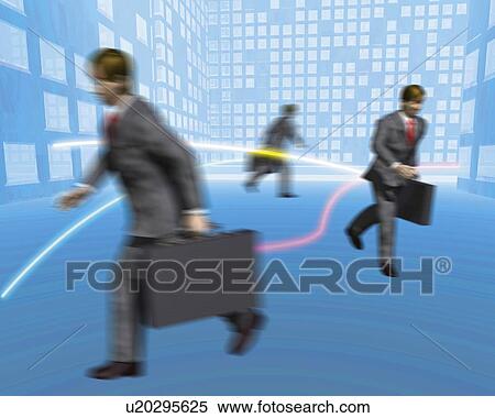 Business Image, CG, 3D, Illustration, Long Exposure View Large Illustration Stock Illustration - Business Image, CG, 3D, Illustration, Long Exposure. Fotosearch