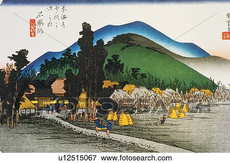 Scenery of Ishiyakushi in Edo Period, Painting, Woodcut, Japanese Wood Block Print View Large Illustration Stock Illustration - Scenery of Ishiyakushi in Edo Period, Painting, Woodcut, Japanese Wood Block Print. Fotosearch