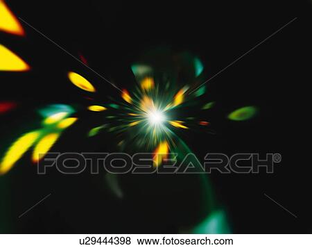 Stock Illustration - Computer Graphics of distorted lights, CG, 3D Image. Fotosearch