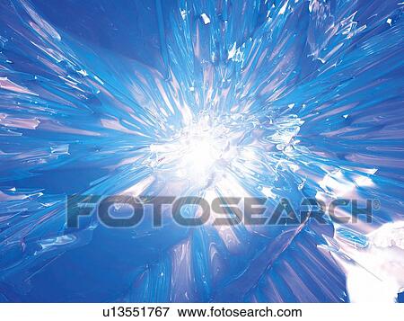 Stock Illustration - Computer Graphics of icy pattern and light, CG, 3D Image. Fotosearch