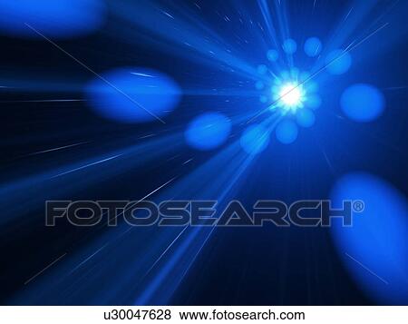 Stock Illustration - Computer Graphics of light and patterns, CG, 3D Image, Lens Flare. Fotosearch