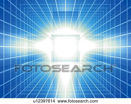 Computer Graphics of lines and light, CG, 3D Image View Large Illustration Stock Illustration - Computer Graphics of lines and light, CG, 3D Image. Fotosearch