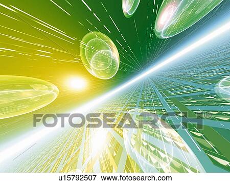 Computer Graphics of spheres and light, CG, 3D Image View Large Illustration Stock Illustration - Computer Graphics of spheres and light, CG, 3D Image. Fotosearch