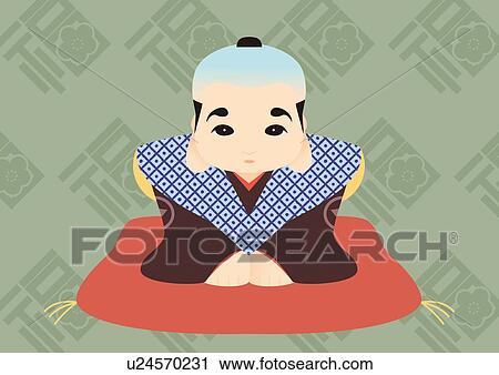 Fukusuke Doll, Painting, Illustration, Illustrative Technique View Large Illustration Clip Art - Fukusuke Doll, Painting, Illustration, Illustrative Technique. Fotosearch