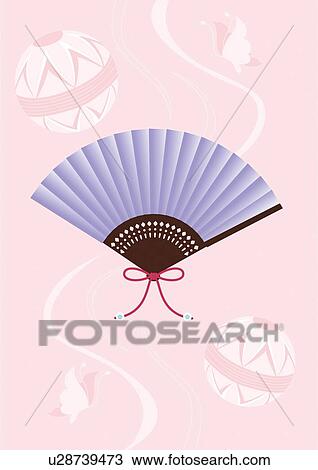 Japanese Fan and Balls, Painting, Illustration, Illustrative Technique View Large Illustration Drawing - Japanese Fan and Balls, Painting, Illustration, Illustrative Technique. Fotosearch