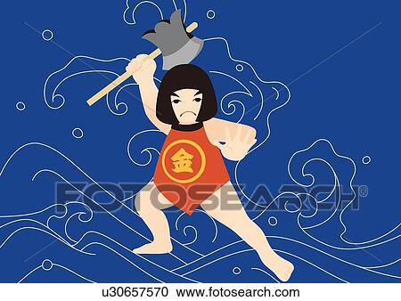 Kintaro, Painting, Illustration, Illustrative Technique View Large Illustration Clipart - Kintaro, Painting, Illustration, Illustrative Technique. Fotosearch