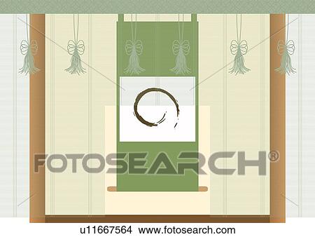 Scroll Picture, Painting, Illustration, Illustrative Technique View Large Illustration Stock Illustration - Scroll Picture, Painting, Illustration, Illustrative Technique. Fotosearch