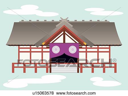 Stock Illustration - Shrine, Painting, Illustration, Illustrative Technique. Fotosearch
