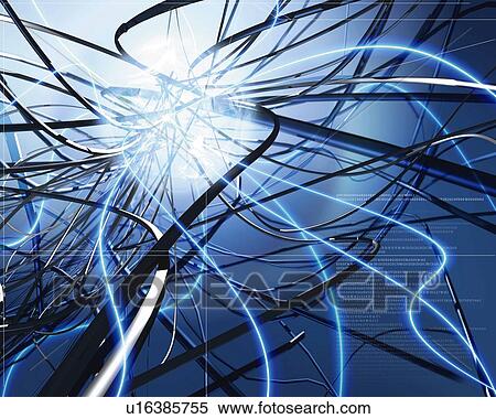 Cables, CG, 3D View Large Illustration Stock Illustration - Cables, CG, 3D. Fotosearch