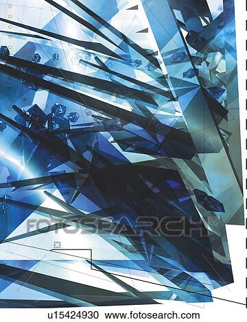 Geometric Pattern, CG, 3D View Large Illustration Clipart - Geometric Pattern, CG, 3D. Fotosearch