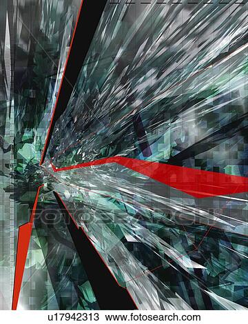 Drawing - Geometric Pattern, CG, 3D. Fotosearch