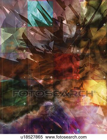 Stock Illustration - Geometric Pattern, CG, 3D. Fotosearch