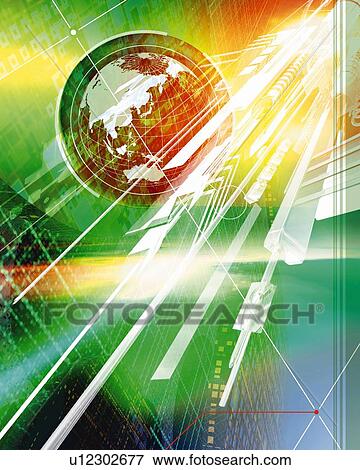 Globe, CG, 3D View Large Illustration Stock Illustration - Globe, CG, 3D. Fotosearch