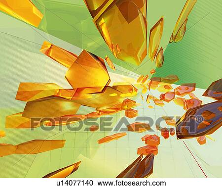 Hexagons, CG, 3D View Large Illustration Clipart - Hexagons, CG, 3D. Fotosearch