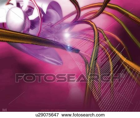 Stock Illustration - Machine, CG, 3D, Lens Flare. Fotosearch