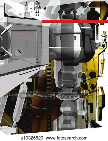 Mechanical Image, CG, 3D View Large Illustration Stock Illustration - Mechanical Image, CG, 3D. Fotosearch