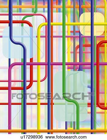 Stock Illustration - Pipelines, CG, 3D. Fotosearch