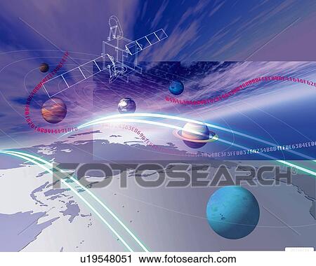 Space Image, CG, 3D View Large Illustration Clip Art - Space Image, CG, 3D. Fotosearch