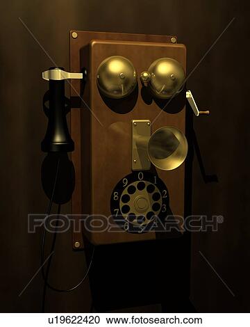 Telephone, Illustration, CG, 3D, Close Up View Large Illustration Clipart - Telephone, Illustration, CG, 3D, Close Up. Fotosearch