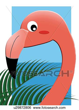 Stock Illustration - Flamingo, Painting, Illustration. Fotosearch