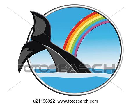 Rainbow and Whale, Painting, Illustration View Large Illustration Drawing - Rainbow and Whale, Painting, Illustration. Fotosearch