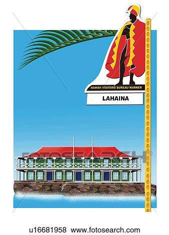 Signboard of Lahaina, Hawaii, Painting, Illustration View Large Illustration Stock Illustration - Signboard of Lahaina, Hawaii, Painting, Illustration. Fotosearch