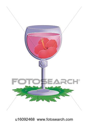 Stock Illustration - Tropical Drink, Painting, Illustration. Fotosearch