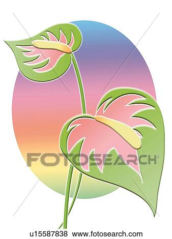 Tropical Leaves, Painting, Illustration View Large Illustration Stock Illustration - Tropical Leaves, Painting, Illustration. Fotosearch
