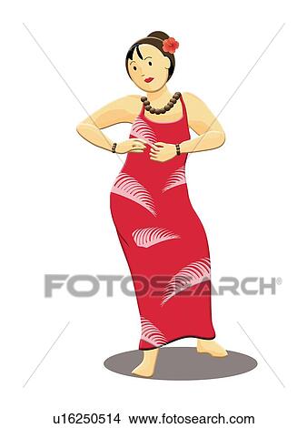 Woman Dancing, Painting, Illustration, Front View View Large Illustration Stock Illustration - Woman Dancing, Painting, Illustration, Front View. Fotosearch