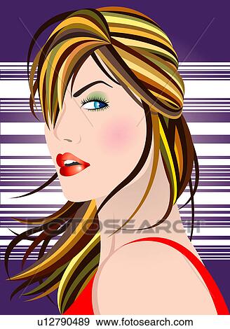 Portrait of a woman. View Large Illustration Stock Illustration - Portrait of a woman.. Fotosearch