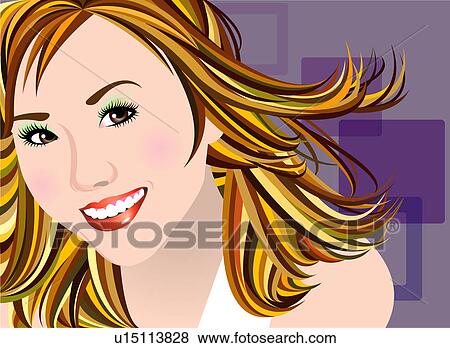 Stock Illustration - Portrait of a woman.. Fotosearch