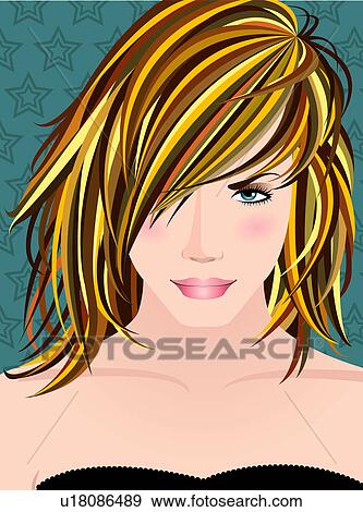 Stock Illustration - Portrait of a woman.. Fotosearch