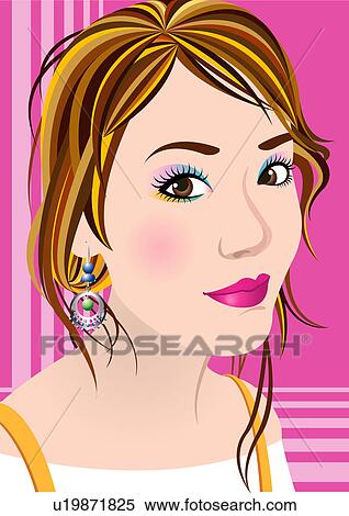 Portrait of a woman. View Large Illustration Stock Illustration - Portrait of a woman.. Fotosearch