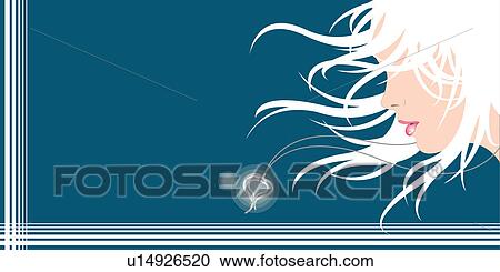 View of a woman wearing a necklace. View Large Illustration Clipart - View of a woman wearing a necklace.. Fotosearch