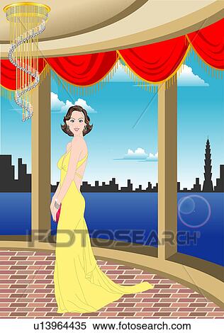 View of a woman standing near windowpanes. View Large Illustration Stock Illustration - View of a woman standing near windowpanes.. Fotosearch