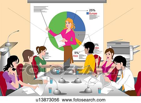 People working in an office. View Large Illustration Stock Illustration - People working in an office.. Fotosearch